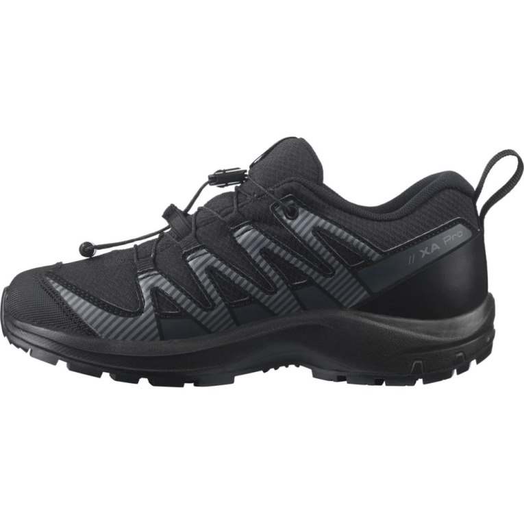 Black Salomon Xa Pro V8 CSWP Kids' Hiking Shoes | IE HO9728